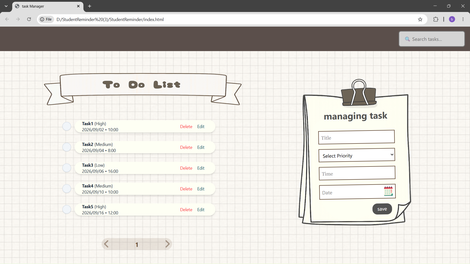 Tasks Flow
